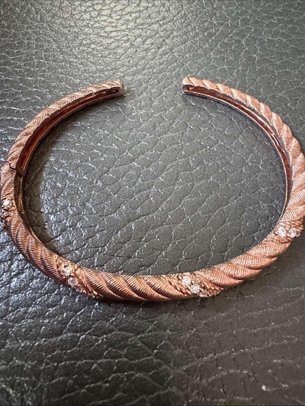 Judith Ripka rose gold plated over sterling silver and cubic zirconia bracelet